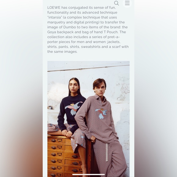 Loewe💎RARE Dumbo Disney Capsule Collection Leather Goya Backpack💎Blue✨LIKE NEW - Picture 15 of 16